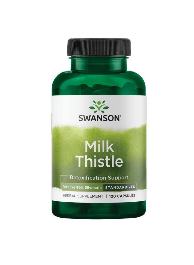 سوانسون شوك الحليب من سوانسون - 100 كبسولة - مكمل عشبي لدعم الكبد من أجل الصحة العامة والعافية - Image 1