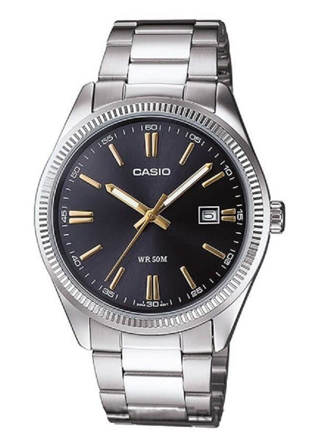 CASIO ساعة يد تناظرية من الستانلس ستيل MTP-1302D-1A2VDF - Image 1