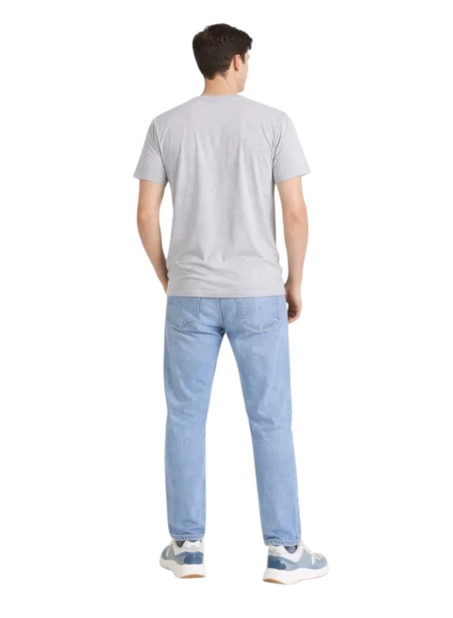 Polo Play Grey Men Graphic Logo Crew Neck T-Shirt for Men | Best Price UAE
