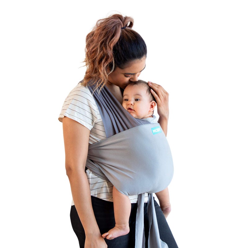 Moby Baby Wrap Carrier EasyWrap for Newborns to Toddlers 833lbs Infant Sling Carrier Lightweight Hands Free Design for Mom and Dad Adjustable for All Body Types Smoked Pearl
