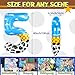 AXBMM 40 Inch Number 5 Balloon Blue Clouds Cartoon Story Balloons Toy Inspired Party Supplies for Birthday Garland Arch Kit Farm Favor Number 5 - Image 4