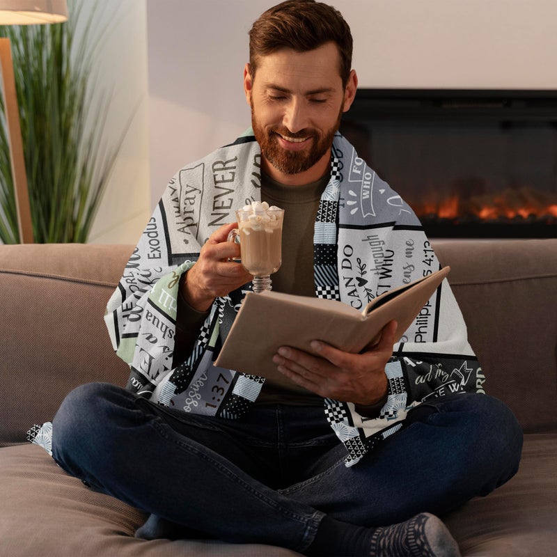 CUJUYO Christian Gifts for Men Women Blanket 60"x50" - Inspirational Religious Birthday Gifts - Baptism Confirmation Gift for Boys Girls - Catholic Spiritual Gift for Men Women - Image 5