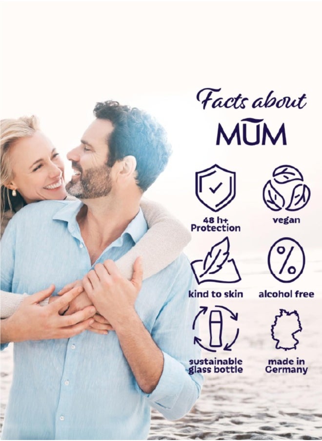 MUM - مزيل العرق رول أون - برائحة الورد الوردي المنعش، حماية تدوم 48 ساعة، تركيبة سريعة الجفاف لجميع أنواع البشرة، عبوة من 6 قطع، 75 مل لكل منها - Image 1