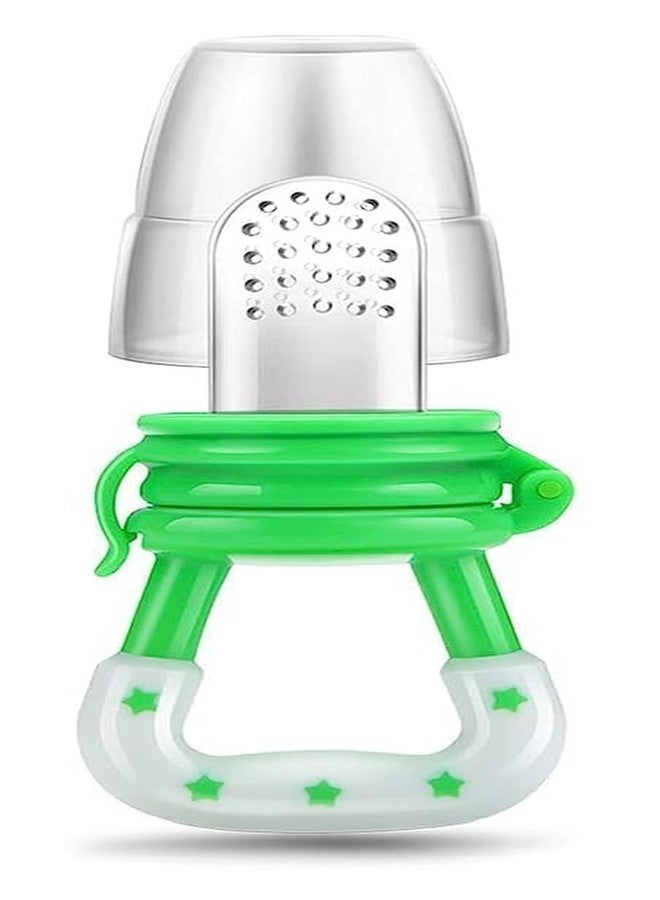Chopchi Silicone Fruit Shape Teether and Fruit Pacifier for 6-12 Months Babies Combo Pack Color Green Set - Image 2