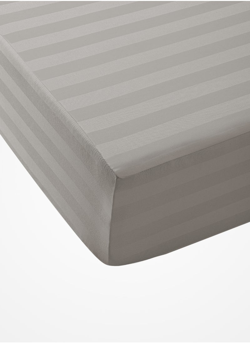 MicrofiberHotel Duvet Cover Sets, Fits 120 cm x 200 cm Size Bed, 4 Pcs Single Size, Hotel Stripe Pattern