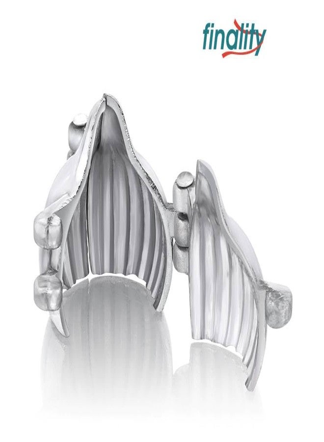 FINALITY Aluminium Modak Maker Mold (3 Pcs/Medium) for Ganpati Festival | Multi-Purpose Mould for Modak, Momos, Gujiya - Perfect for Home-Made Delicacies | Ideal for Ganesh Chaturthi - Image 3