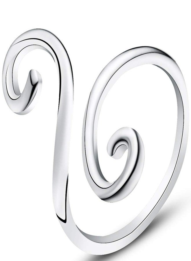 Jude Jewelers Stainless Steel Braided Wrap Style Cocktail Party Statement Ring (Silver, 13)