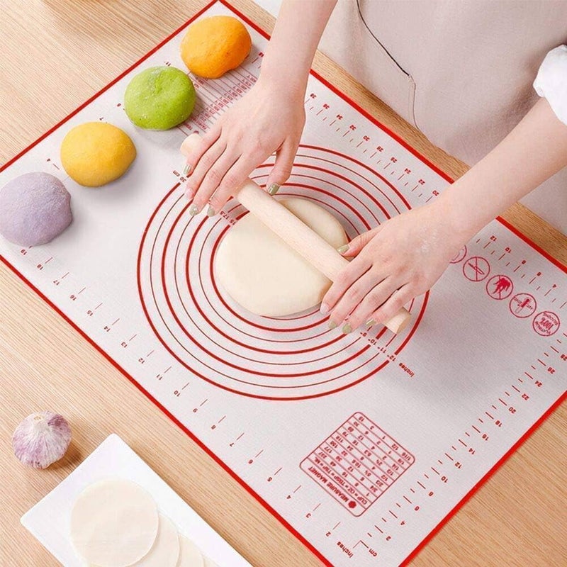 BOTIST Silicone Pastry Mat with Measurements Large 40Cm X 60Cm Baking Mat Nor Slip BPA Free Fondant Mat Counter Mat Non Stick Dough mat Pastry Mat Pack of 1 - Image 1