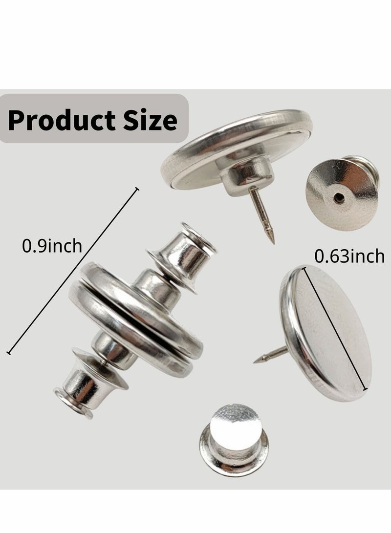 Excefore 8 Pairs Curtain Magnets Closure with Tack Curtain Weights Magnets Button Curtain Magnetic Holdback Button to Prevent Light from Leaking & Curtains from Being Blown Around - Image 2