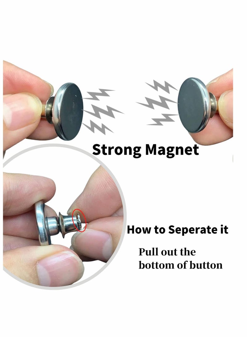 Excefore 8 Pairs Curtain Magnets Closure with Tack Curtain Weights Magnets Button Curtain Magnetic Holdback Button to Prevent Light from Leaking & Curtains from Being Blown Around - Image 5