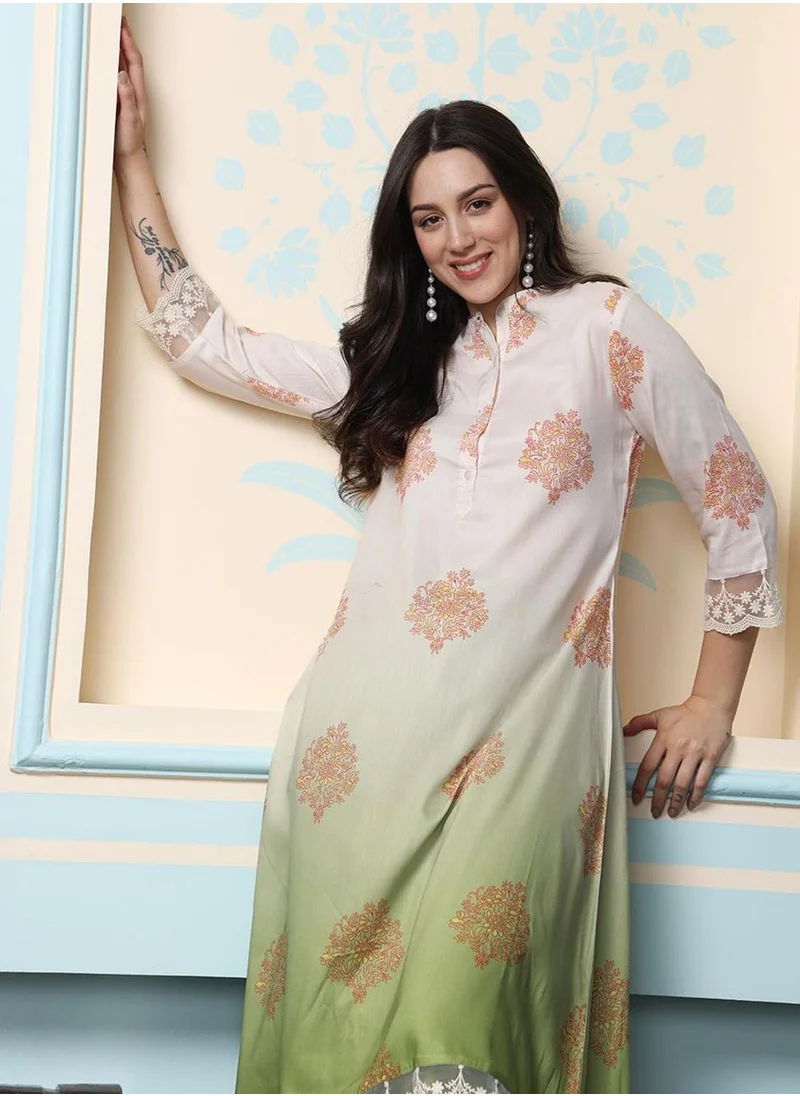 ISHIN Women Off White Kurta Sets