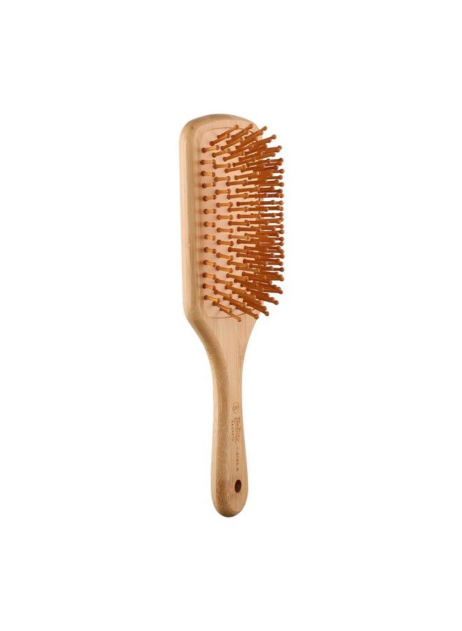 Beauté Secrets فرشاة شعر خشبية بمقبض خشبي طبيعي صديق للبيئة بطول 10.25" وعرض 3.5" للرجال والنساء ذوي الشعر الطويل المجعد والكثيف الموجي. - Image 5
