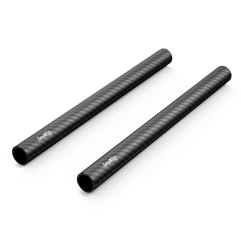 SmallRig 15mm Carbon Fiber Rod for 15mm Rod Support System (Non-Thread), 8 inches Long, Pack of 2 - Image 1