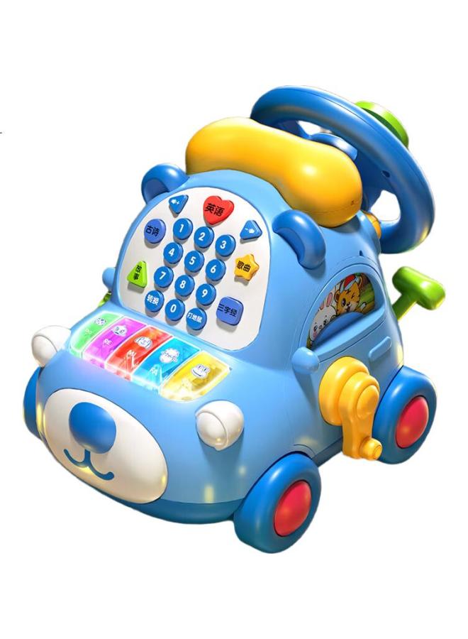 Xst Children'S Multifunctional Telephone Car Toy, 1-Year 3 Little Bears Early Education, Chinese-English Bilingual Musical Phone, Landline, Birthday Gift - Image 1