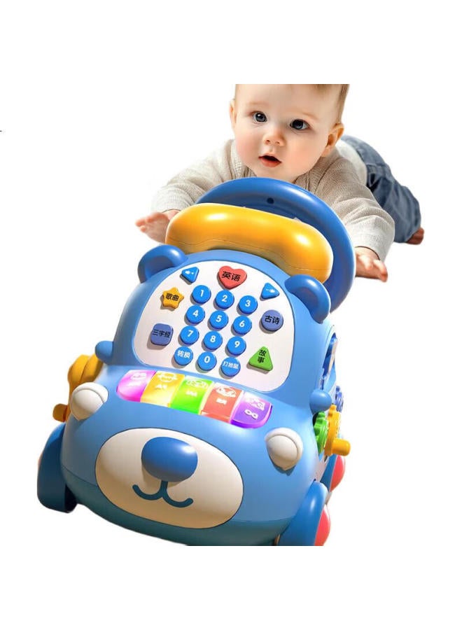Xst Children'S Multifunctional Telephone Car Toy, 1-Year 3 Little Bears Early Education, Chinese-English Bilingual Musical Phone, Landline, Birthday Gift - Image 2