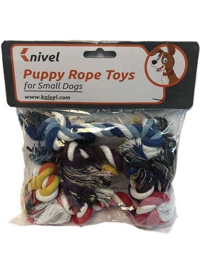 Knivel Puppy Rope Toys For Small Dogs  Puppy Teething Toys  Knots Dog Toy For Smart Newborn Pet And High Active Puppies  Doggy Mini Dental Pack Of 4 - Image 3