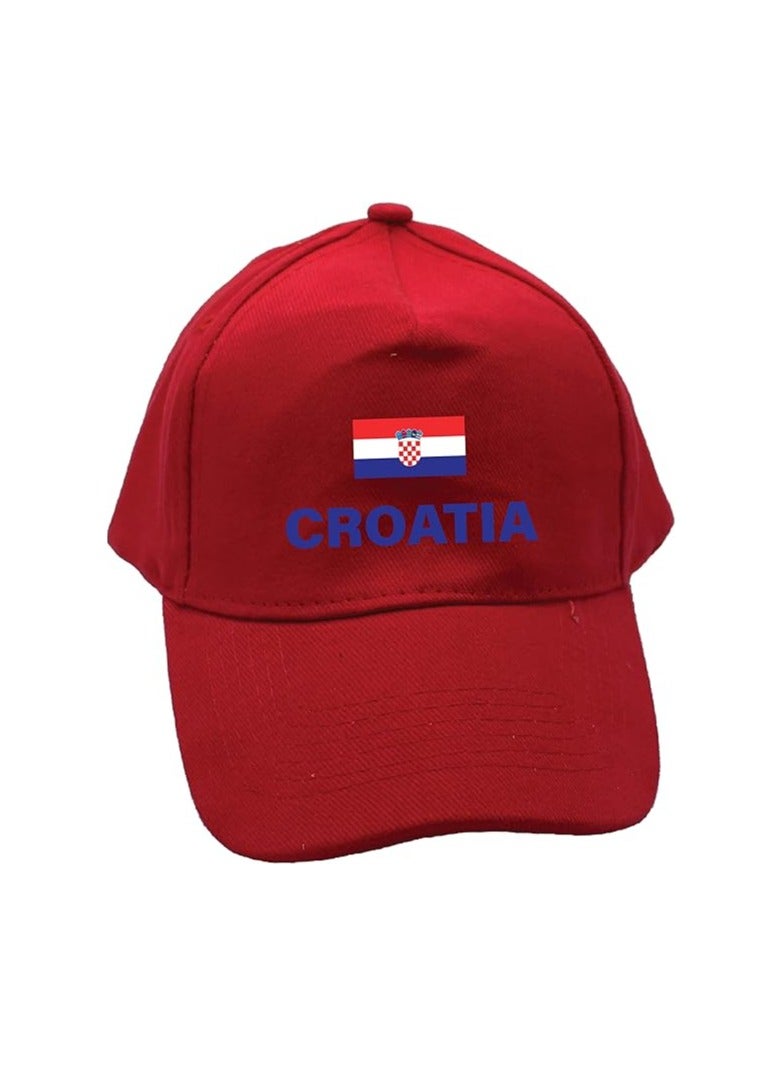 برينت شوب فور مي قبعة رياضية كرواتيا مع إغلاق فيلكرو قابل للتعديل للأطفال للجنسين - Image 1