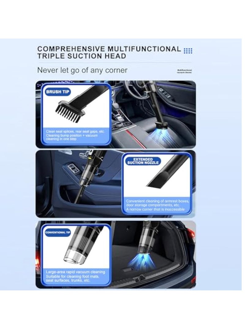 KASTWAVE Cordless Cleaner Vacuum, Handheld Vacuum Cordless, Cordless Vacuum Cleaner Lightweight Low-Noise, Handheld Vacuum 125ml Upgraded High Power, Mini Car Vacuum Cleaner for Home/Car/Pet hair/Dust with Led - Image 2