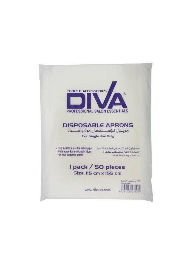 Diva Barber Apron Disposable 50Pcs/Pack - Image 2