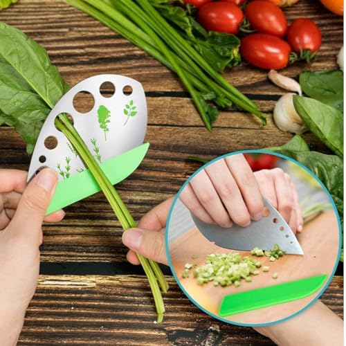 Boorika Herb Stripper – 9-Hole Stainless Steel Herb Peeler for Quick Leaf Stripping – Multi-Purpose Kale, Rosemary, and Basil Stripper with Cutting Edge – Durable & Easy to Clean Kitchen Gadget (2) - Image 2