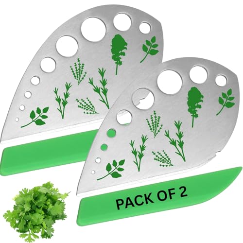 Boorika Herb Stripper – 9-Hole Stainless Steel Herb Peeler for Quick Leaf Stripping – Multi-Purpose Kale, Rosemary, and Basil Stripper with Cutting Edge – Durable & Easy to Clean Kitchen Gadget (2) - Image 1