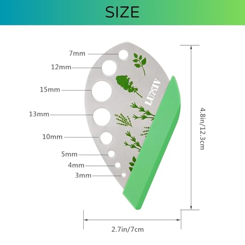 Boorika Herb Stripper – 9-Hole Stainless Steel Herb Peeler for Quick Leaf Stripping – Multi-Purpose Kale, Rosemary, and Basil Stripper with Cutting Edge – Durable & Easy to Clean Kitchen Gadget (2) - Image 5