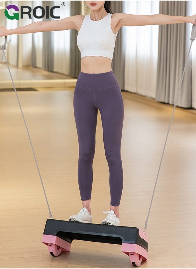 GROIC 4-In-1 Aerobic Balance Board and Step Up Exercise Platform - Adjustable Multifunctional Balance Board Slant Board, Steppers for Exercise - Home Workout Non Slip Stepper Platform For Balance  - Image 3