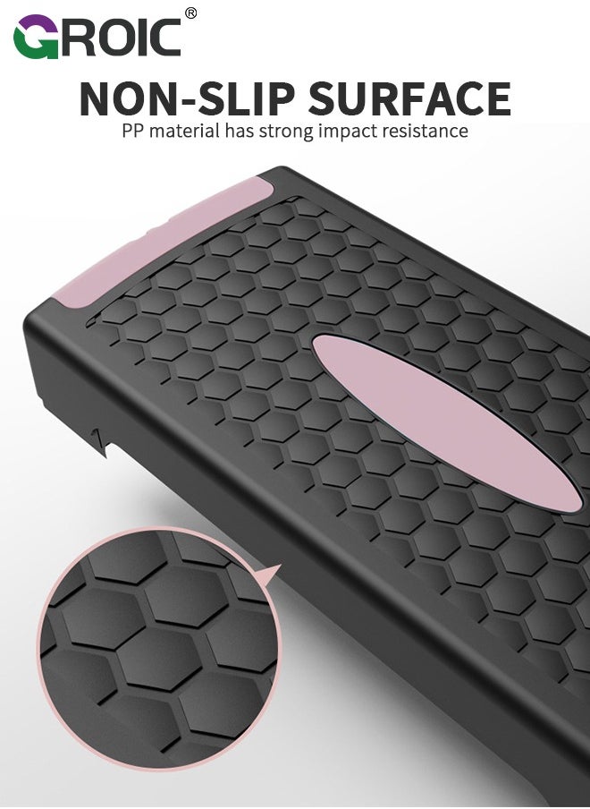 GROIC - 4-In-1 Aerobic Balance Board and Step Up Exercise Platform - Adjustable Multifunctional Balance Board Slant Board, Steppers for Exercise - Home Workout Non Slip Stepper Platform For Balance - Image 1