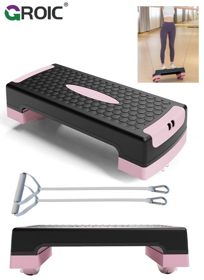 GROIC 4-In-1 Aerobic Balance Board and Step Up Exercise Platform - Adjustable Multifunctional Balance Board Slant Board, Steppers for Exercise - Home Workout Non Slip Stepper Platform For Balance  - Image 1