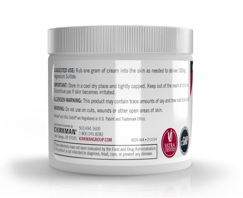 Kirkman - Epsom Salt Cream - 4oz Cream - Gluten Free - Casein Free - Image 3