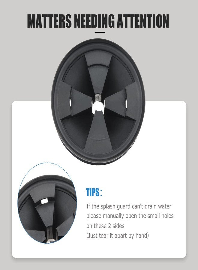 Mellbree Garbage Disposal Splash Guards, 3 3/8" EPDM Rubber Drain Insert for InSinkErator Evolution Series 2024 Upgraded Rubber QCB-AM Sink Disposal Splash Guard（2-Pack） - Image 5