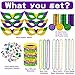 MGparty 216 PCS Mardi Gras Accessories Masks Beads Necklaces Coins Tattoos Bracelets Carnival Parade Masquerade Party Decorations Supplies - Image 4