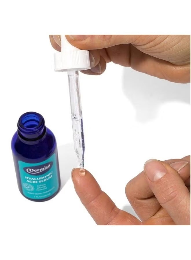 DERMISA Hyaluronic Acid Face Serum 1% Pure Hyaluronic Acid, Vitamin B5, Beta-Glucan | Intense Moisturizer For All Skin Types | Paraben & Fragrance-Free - Image 4