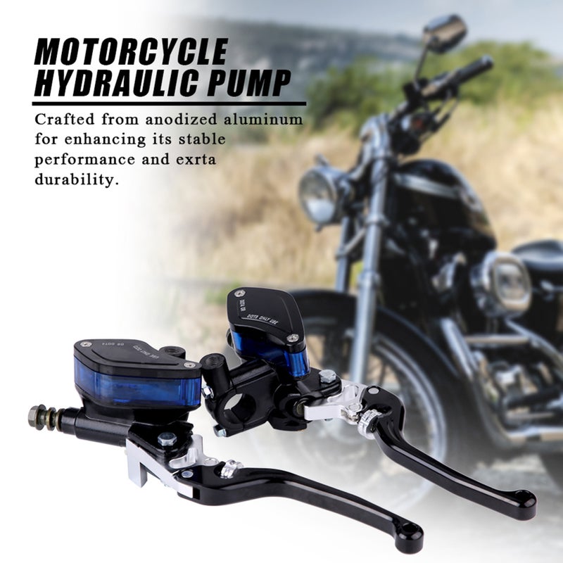 Pair of 22mm CNC Motorcycle Hydraulic Brake Pump Clutch Master Cylinder Lever Adjustable Black - Image 4