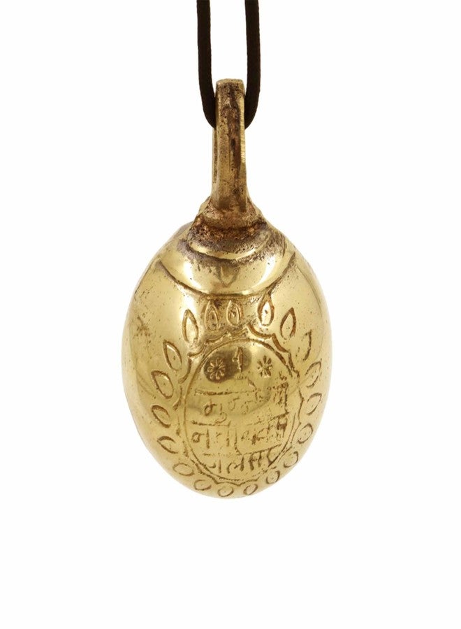 Putrika Traditional Brass Cow Bell for Door Hanging Decorative Bell Garden Bell Decorative Wall Hanging Home Wall Decor Indoor & Outdoor Decor[Weight: 250gm Dimension: 6cm*9cm]- Brass Cow Bell - Image 1