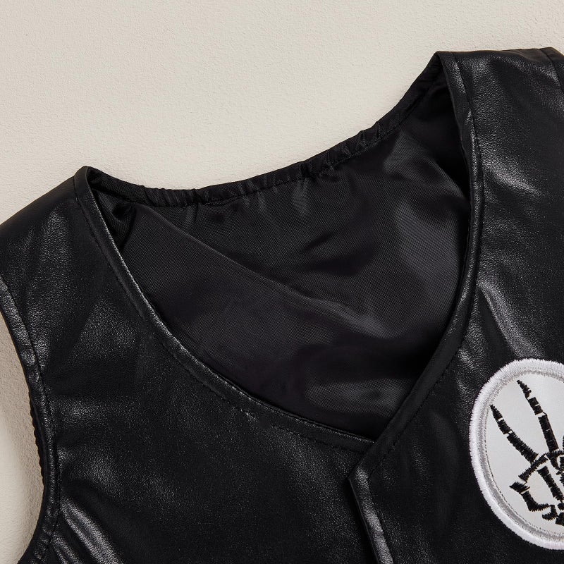 Bagilaanoe Toddler Baby Boy Girl 2nd Birthday Outfit Bad Two The Bone Letter Printed Vest Sleeveless Tops Jacket Waistcoat (Black, 2-3 Years) - Image 4