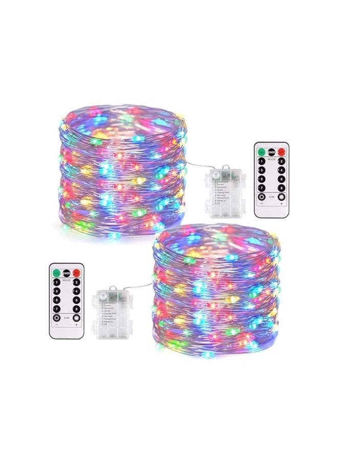 The Bros 2 Pack 20M 200LED Firefly String Lights Garden Home Party Wedding Festival Decorations Crafting Battery Operated Lights (Multi Colour/Battery/Remote)  - Image 2