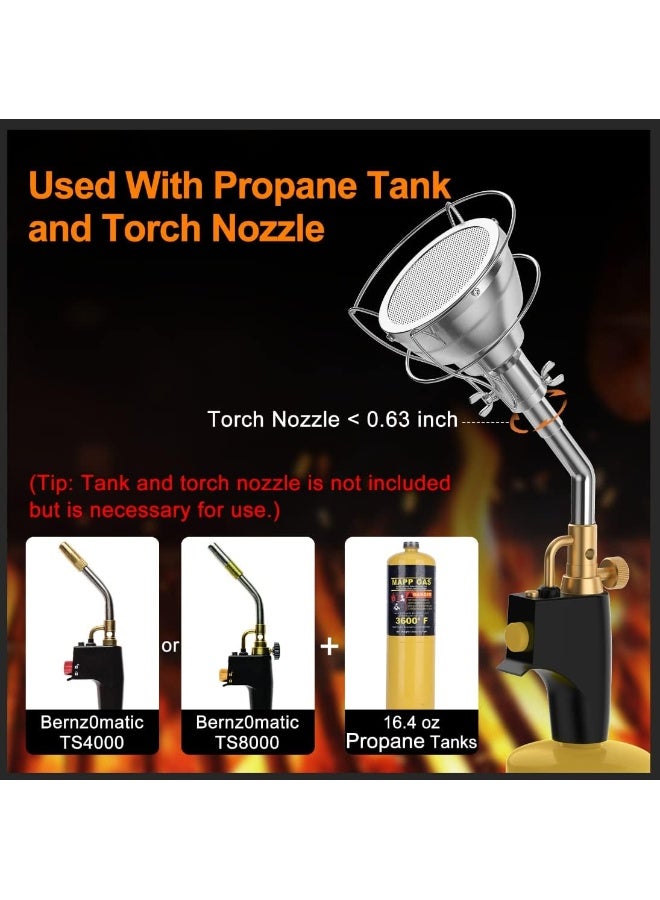 OGERY Cooking Torch Attachment, Pro Grade Chef Kitchen Food Culinary Propane Torch Flamethrower, Outdoor Searing Blow Torch Handheld Broiler for Sous Vide Grilling, Desserts  - Image 3