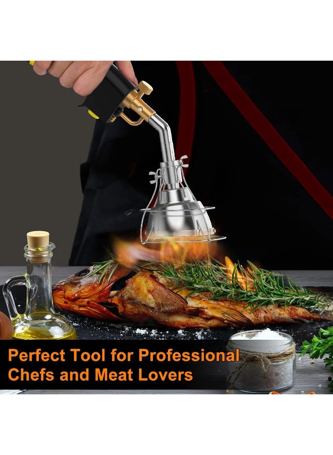 OGERY Cooking Torch Attachment, Pro Grade Chef Kitchen Food Culinary Propane Torch Flamethrower, Outdoor Searing Blow Torch Handheld Broiler for Sous Vide Grilling, Desserts  - Image 4