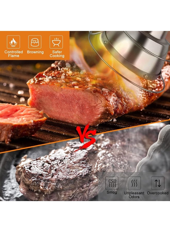 OGERY Cooking Torch Attachment, Pro Grade Chef Kitchen Food Culinary Propane Torch Flamethrower, Outdoor Searing Blow Torch Handheld Broiler for Sous Vide Grilling, Desserts  - Image 5