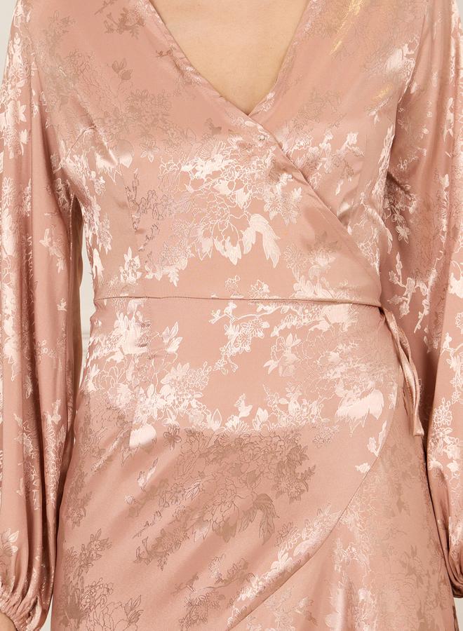 Styli Floral Satin Dress  - Image 3