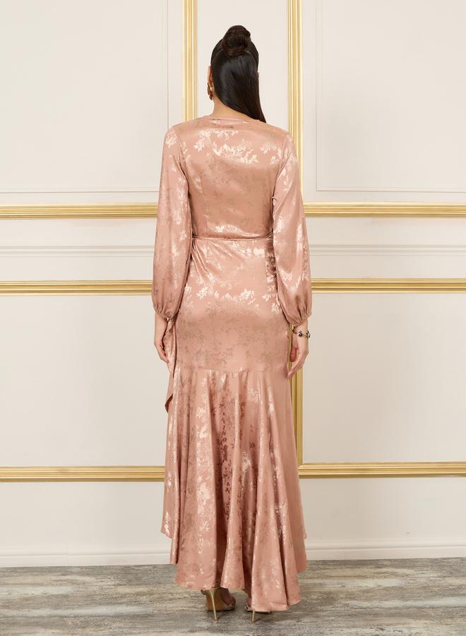 Styli Floral Satin Dress  - Image 4