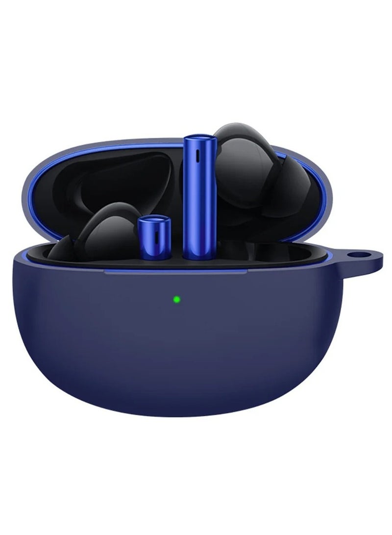 Earphone Protective Case Suitable For Realme Buds Air 3 Cover Shockproof Shell Washable Silicone Housing Anti Dust Sleeve Frame (Blue) 