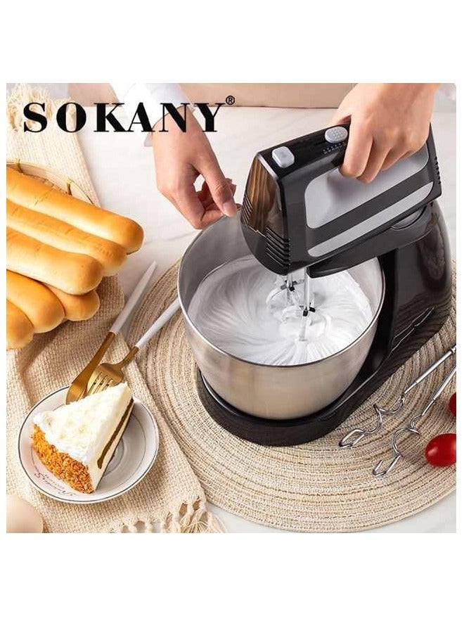 sokany Stand Mixer with 3.5L Bowl, 6-Speed Electric Mixer with Dough Hook, Whisk & Flat Beater, Perfect for Baking, Mixing, and Kneading - Image 3