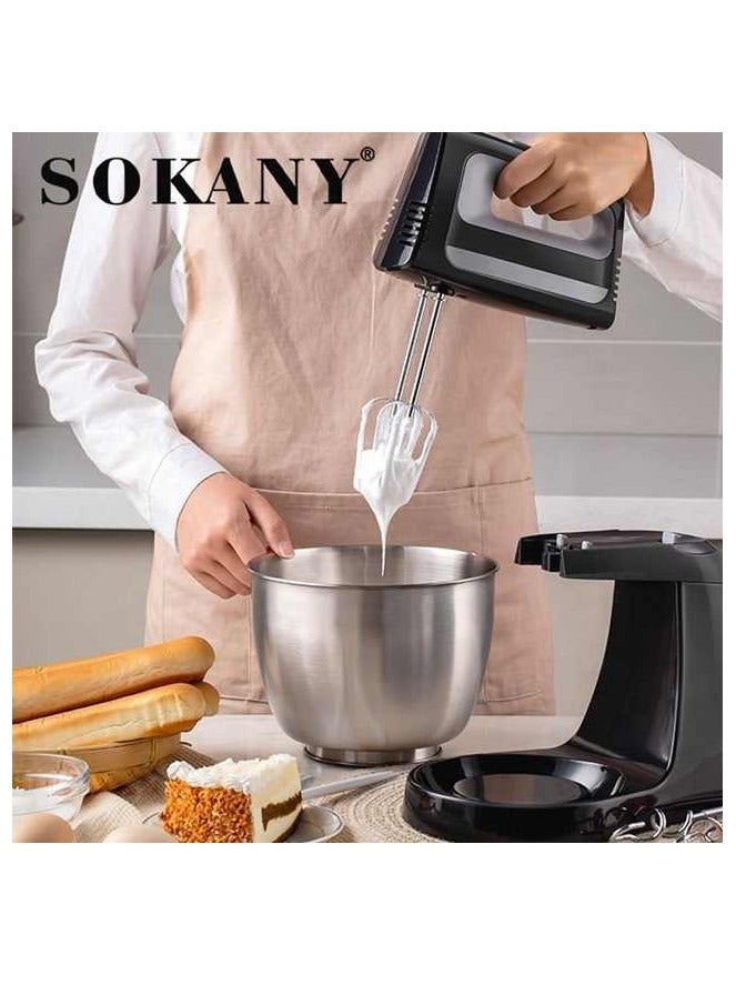 sokany Stand Mixer with 3.5L Bowl, 6-Speed Electric Mixer with Dough Hook, Whisk & Flat Beater, Perfect for Baking, Mixing, and Kneading - Image 4