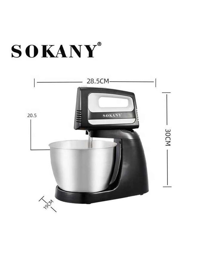 sokany Stand Mixer with 3.5L Bowl, 6-Speed Electric Mixer with Dough Hook, Whisk & Flat Beater, Perfect for Baking, Mixing, and Kneading - Image 5