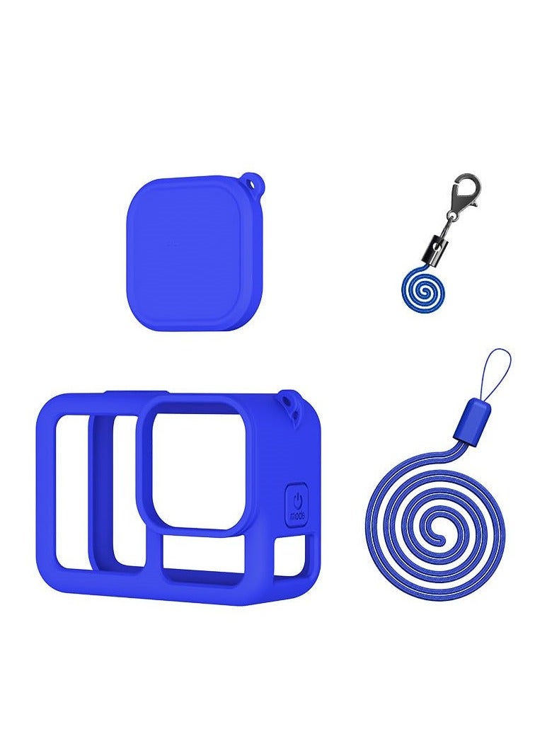 Silicone Protective Case for GoPro Hero13 Black Screen Protectors& Lens Caps&Lanyard for Go Pro Hero 13 Black Accessories Kit (Blue)  - Image 1