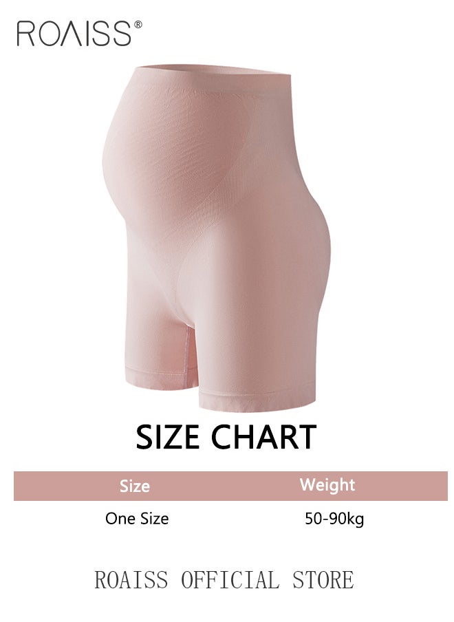 roaiss - Comfortable and Supportive Maternity Leggings for Plus Size Women High Waisted Seamless Design with Belly Support Anti Slip Features Relieves Waist Pressure Elastic and Skin Friendly Fabric - Image 1