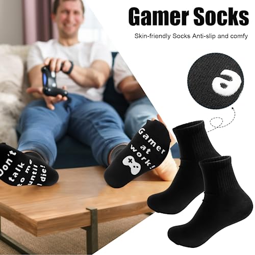 TuSuQing Gamer Gifts for Men Boyfriend Teenage Boy Birthday Christmas Gifts Box Year Old Kids Son Easter Basket Stuff Game Room Decor Valentines Gaming Gift for Him Man Video Game Lover Gamer Tumbler+Pillow - Image 4