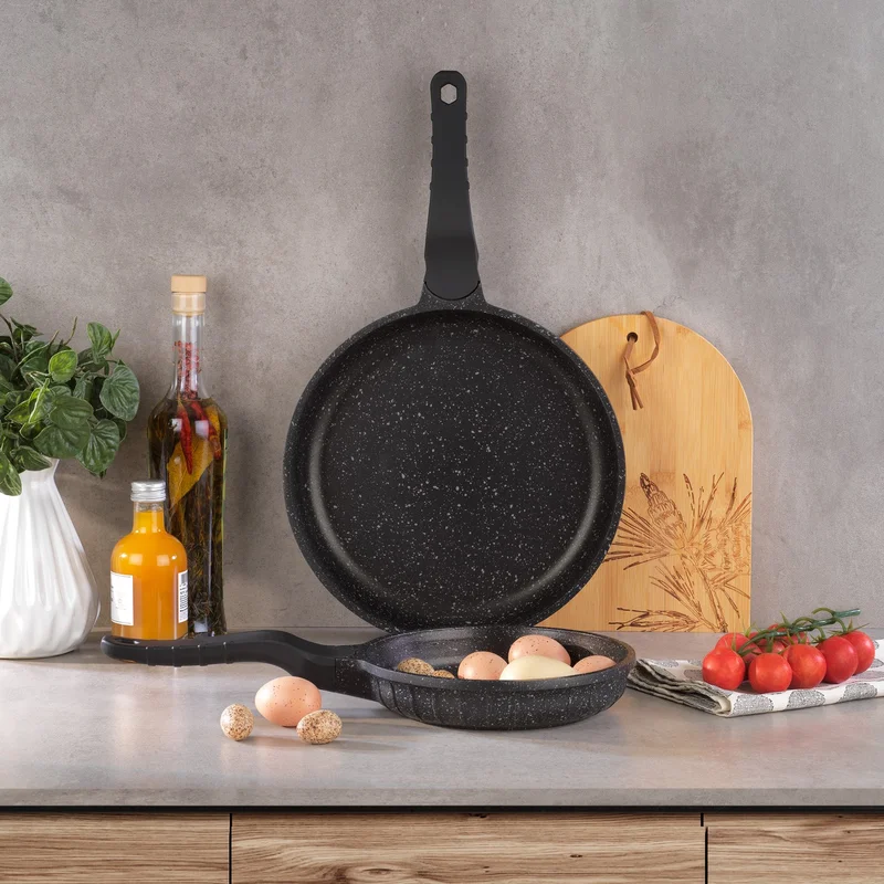 Schafer Famos Xl Cast Iron Pan Set 2 Pieces Gray
